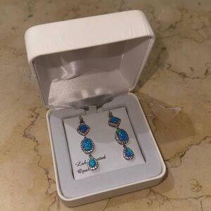 Beautiful Opal blue silver earring’s